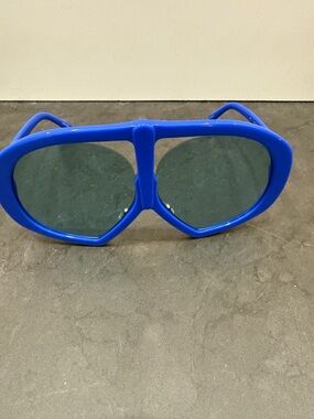 The Attico Ibiza by Linda Farrow Oversized Blue Sunglasses